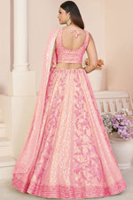 Load image into Gallery viewer, Georgette Fabric Pink Color Designer Bridal Lehenga Choli With Embroidery Work