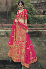 Load image into Gallery viewer, Beautiful Rani Color Heavy Embroidered Lehenga Choli
