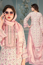 Load image into Gallery viewer, Appealing Muslin Fabric Salwar Suit In Pink Color
