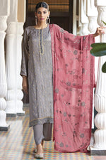 Load image into Gallery viewer, Grey Color Fancy Fabric Festival Wear Remarkable Salwar Suit
