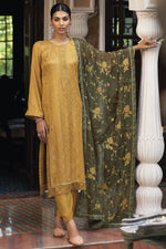 Load image into Gallery viewer, Mustard Color Fancy Fabric Adorming Festival Wear Salwar Suit
