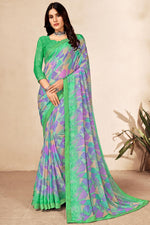 Load image into Gallery viewer, Multi Color Chiffon Fabric Chic Casual Look Saree

