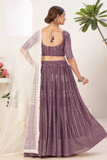 Load image into Gallery viewer, Engaging Lavender Color Georgette Fabric Lehenga With Sequins Work
