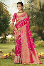 Load image into Gallery viewer, Rani Color Weaving Work On Art Silk Fabric Beatific Saree
