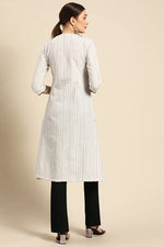 Load image into Gallery viewer, Cotton Fabric White Color Engaging Kurti In Casual Look

