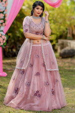 Load image into Gallery viewer, Organza Fabric Wedding Look Pink Color Stunning Lehenga
