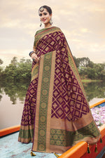 Load image into Gallery viewer, Purple Color Party Wear Saree In Art Silk Fabric
