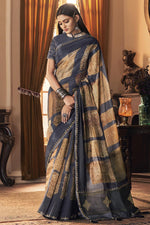 Load image into Gallery viewer, Art Silk Fabric Party Style Grey Color Trendy Saree
