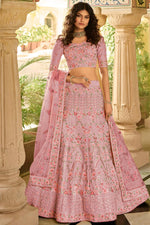 Load image into Gallery viewer, Pink Color Designer Lehenga In Art Silk Fabric
