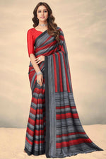 Load image into Gallery viewer, Crepe Silk Fabric Multi Color Printed Uniform Saree
