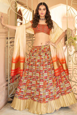 Load image into Gallery viewer, Satin Silk Fabric Digital Printed Soothing Multi Color Lehenga Choli
