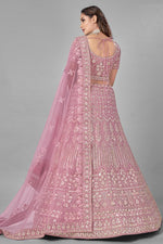 Load image into Gallery viewer, Net Fabric Pink Color Designer 3 Piece Lehenga Choli
