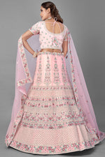 Load image into Gallery viewer, Thread Embroidered Net Fabric Reception Wear Lehenga Choli

