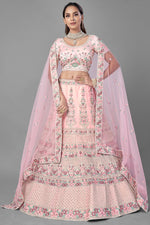 Load image into Gallery viewer, Thread Embroidered Net Fabric Reception Wear Lehenga Choli

