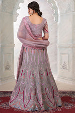 Load image into Gallery viewer, Lavender Color Net Fabric Wedding Wear Parity Lehenga Choli
