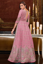 Load image into Gallery viewer, Alluring Net Fabric Pink Color Function Wear Anarkali Suit
