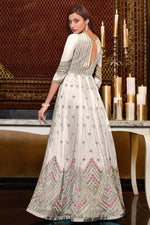 Load image into Gallery viewer, Off White Color Net Fabric Tempting Function Wear Anarkali Suit
