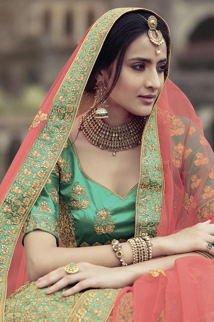 Beautiful Bridal Lehenga With Heavy Embroidered