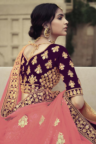 Heavy Embroidered Designer Lehenga Choli In Wine Color